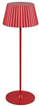 Trio LED-Akku-Tischlampe Suarez, rot, H39 cm, Metall, dimmbar