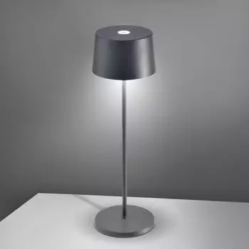 Zafferano Olivia 3K Akku-Tischlampe IP65 grau
