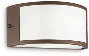 IDEAL LUX Außenwandlampe Rex-1 braun, Aluminium Breite 25 cm