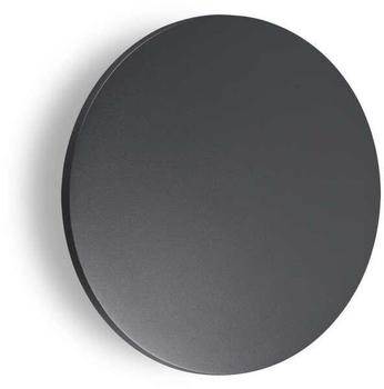 IDEAL LUX LED-Außenwandlampe Punto anthrazit Ø 24 cm, Metall
