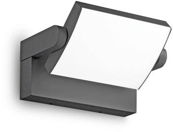 IDEAL LUX LED-Außenwandlampe Swipe anthrazit, Metall 3.000 K