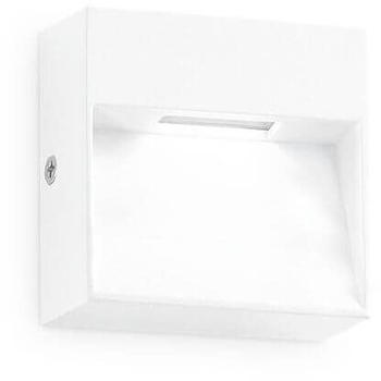 IDEAL LUX LED-Außenwandleuchte Dedra, weiß, 10 x 10 cm