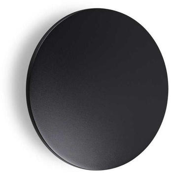 IDEAL LUX LED-Außenwandleuchte Punto schwarz Ø 18 cm, Metall