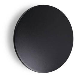 IDEAL LUX LED-Außenwandleuchte Punto schwarz Ø 24 cm, Metall