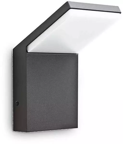 IDEAL LUX LED-Außenwandleuchte Style anthrazit, Alu, 4.000 K