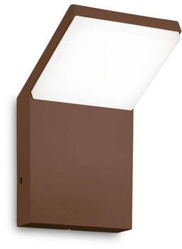 IDEAL LUX LED-Außenwandleuchte Style kaffeebraun Alu 3.000 K