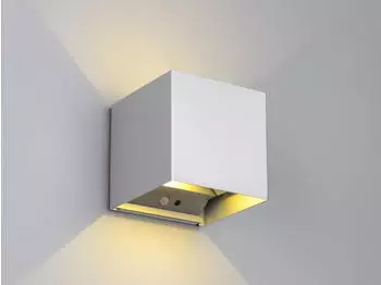 Trio LED-Au&szlig;enwandlampe Talent, titanfarben, Breite 10 cm, Sensor
