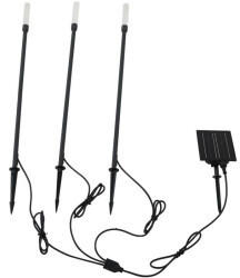 Lindby LED-Solarleuchte Balian, 3er-Set, schwarz, Alu, 3000K