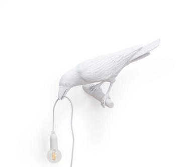 Seletti Bird Lamp LED-Wandlampe, Blick links, weiß