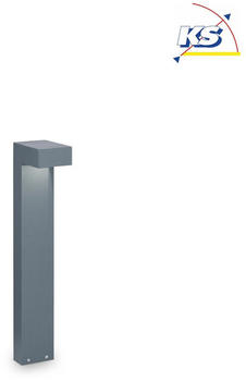 IDEAL LUX Wegeleuchte Sirio anthrazit, Aluminium, H60 cm