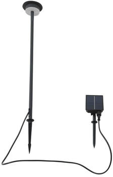 Lindby LED-Solarleuchte Lyris, schwarz, Aluminium, 3.000 K
