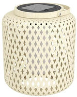 EGLO Tischleuchte "Marliano Tischlampe, Solarlampe Boho, Windlicht, Rattan, IP44,