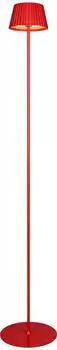 Trio LED-Akku-Stehlampe Suarez, rot, H123 cm, Metall
