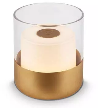 Briloner LED Akku-Tischleuchte 10 cm 2W 150lm goldfarben