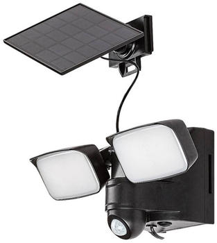 Rabalux Solarleuchte LESZNO LED 10W 4000K IP54 Kunststoff schwarz weiß B:28cm mit PIR-Bewegungssensor, Lichtsensor