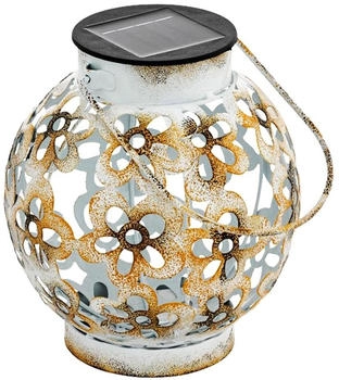 Eglo Solarleuchte Gartenleuchte Windlicht Blüten LED H 14 cm