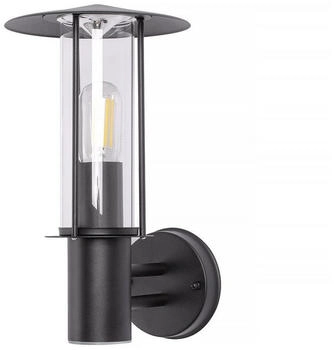 Maxkomfort max K O M F O R T Außenwandleuchte Wandlampe Außenleuchte E27 Schwarz IP44 Beleuchtung Garten moderne Wandleuchte aus Aluminium 258A-BK (LP258A-B-AZ)