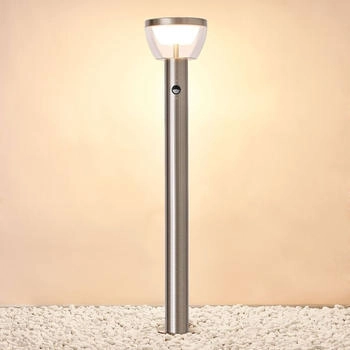 Maxkomfort LED Außen-Standleuchte "309A1-800" – Edelstahl, IP44, Warmweiß, 550lm (MA-309A1-800)