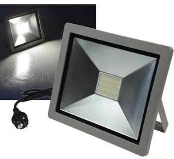 ChiliTec LED Fluter Aussenstrahler Flutlicht 100Watt IP44 Aussen Scheinwerfer 9230lm 1,5m Kabel mit Schutzkontaktstecker Licht 4000k / Neutralweiß (22368)