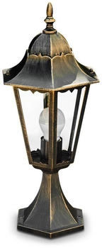 Hofstein »Viano« Außenleuchte, Aluguss in Braun/Gold mit Milchglas-Scheiben (H3474914)
