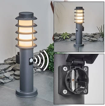 Hofstein »Virco« Sockelleuchte aus Metall/Kunststoff in Anthrazit/Weiß (H3541647)