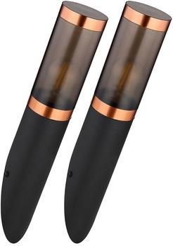 Globo Wandlampe Kupfer schwarz 2er Set [EEK: Nicht bewertet] (etc116461_2er_double)