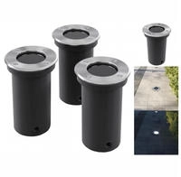 vidaXL Bodenstrahler Bodenlampe Bodeneinbauleuchten rund 3er Set