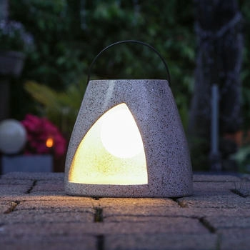 Marelida LED Solarleuchte LED Solar Laterne Kugellampe im Stein Solarleuchte Gartenleuchte, LED Classic, warmweiß (2100K bis 3000K)