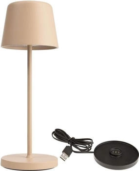 Deko-Light Outdoor LED Akku-Tischleuchte BUNDLE CANIS MINI, IP65 IK04, 2.3W 2200/2700K, mit Touch-Sensor + USB-Ladesockel, beige (620202)