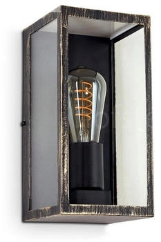 Hofstein Piasco Außenwandlampe aus Metall in schwarz/gold (H3526651)