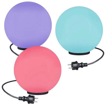 Home4Living RGB Kugelleuchten Kugellampen 3er Set Ø 30cm Außenleuchte Garten Lampe LED 230V