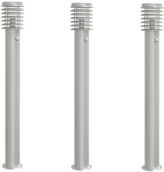 vidaXL Wegeleuchten mit Bewegungsmelder 3 Stk. Silbern 110cm Edelstahl – vidaXL Wegeleuchten mit Bewegungsmelder 3 Stk. Silbern 110cm Edelstahl für maximale Sicherheit und Eleganz