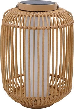 Lumisky Solarlaterne, Braun, Naturmaterialien, LED integriert, 27x40x27 cm, Lampen & Leuchten, Au&szlig;enbeleuchtung, Solarleuchten (800000916597)