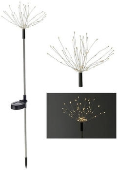 Spetebo LED Solar Gartenstecker 80 cm - Feuerwerk - Solarlampe mit 25 biegsamen Dr&auml;hten und 75 LED - Gartenleuchte zur Garten Dekoration (69807)