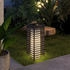 Outsunny Solarleuchte,, Grau, Kunststoff, LED integriert, 15.5x46x15.5 cm, Lampen & Leuchten, Außenbeleuchtung (800000882012)