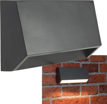 ChiliTec Wandleuchte Aussen Anthrazit IP65 3 Watt 172 Lm Wetterfestes Kunststoff Gehäuse UV-beständig Led Licht Warmweiß (23616)