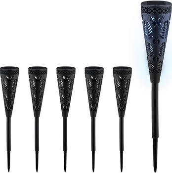 Relaxdays Solarlampen Set, LED Leuchten Solarleuchten f&uuml;r au&szlig;en, Gartenlampe Gartendeko (10046681_307)