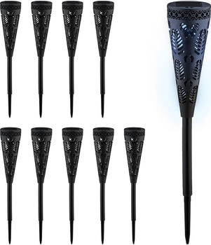 Relaxdays Solarlampen Set, LED Leuchten Solarleuchten f&uuml;r au&szlig;en, Gartenlampe Gartendeko (10046681_311)