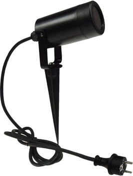 ChiliTec Gartenstrahler Gartenleuchte GU10 Fassung 1,5M Kabel mit Stecker Schwenkbare Pflanzenstrahler Lieferung ohne Leuchtmittel Schwarz (22629)