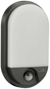 Maclean MCE340 LED-Lampe mit Infrarot-Bewegungssensor Wandleuchte Innen-/ Außenbeleuchtung 1100lm 15W IP54 (Grau) (MCE340 GR)