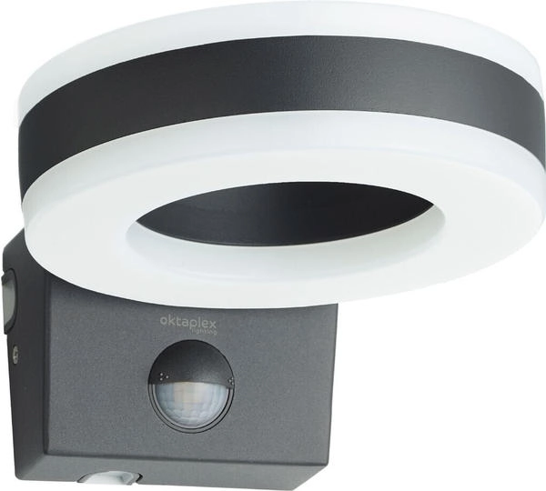 Oktaplex LED Außenleuchte 15W IP65 Bewegungsmelder Wandlampe mit Außenlampe (17049.3K)