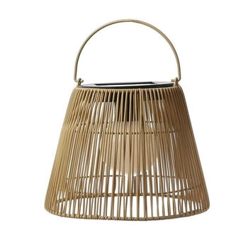 Marelida LED Laterne LED Solar Laterne Hängeleuchte in Rattanoptik Solarleuchte natur, LED Classic, warmweiß (2100K bis 3000K)