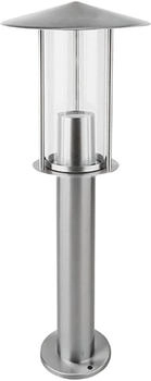 Grafner Edelstahl Wegeleuchte mit E27 Fassung, Höhe: 50 cm, Wegleuchte Weglampe Gartenlampe Gartenleuchte Standlampe Außenstandleuchte Pollerleuchte (WL10308)