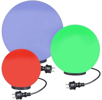 Home4Living RGB Kugelleuchten 3er Set Ø 25/30/40cm Kugellampen LED Lampe