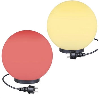 Home4Living RGB Kugelleuchten Kugellampen 2er Set Ø 30/30cm Außemleuchte Garten Lampe LED