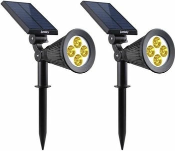 Lumisky Solarstrahler, Schwarz, Kunststoff, LED integriert, 10x42x10 cm, Lampen & Leuchten, Außenbeleuchtung, Solarleuchten (800000916802)