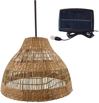 Lumisky Merida Solar Hängeleuchte aus Meeresgras mit Hybridkabel Netz- und Solarkabel, 5 m Länge (MERIDA SOLAR)
