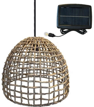 Lumisky AMADEO Solar-Hängeleuchte aus Wasserhyazinthe mit Hybridkabel, Netz- und Solarkabel, 5 m Länge (AMADEO SOLAR)