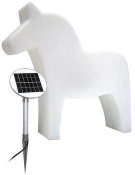 8 seasons Shining Horse Solar Dekolampe Pferd, H&ouml;he: 43cm, Wei&szlig;, inkl. LED in warmwei&szlig;, Solarpanel, Gartenleuchte, Solarleuchte, Outdoor (42500S)