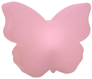 8 seasons Shining Butterfly Solar LED Deko-Lampe Schmetterling 40 cm (rosa), inkl. Solarmodul und Leuchtmittel in warmweiß, Dekoleuchte Outdoor (32701S)